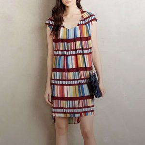Anthropologie Maeve Au Revoir Shift Dress Hi-Low Size 2